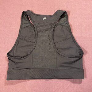 Fabletics Trinity High Impact Sports Bra Triple Pocket Design in Black